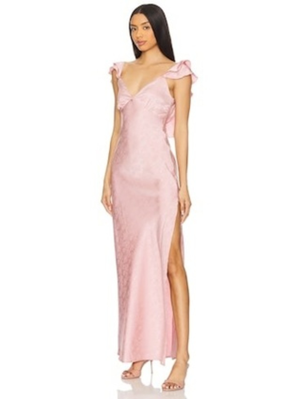 More to Come Becky Ruffle Maxi Dress in Dusty Pink